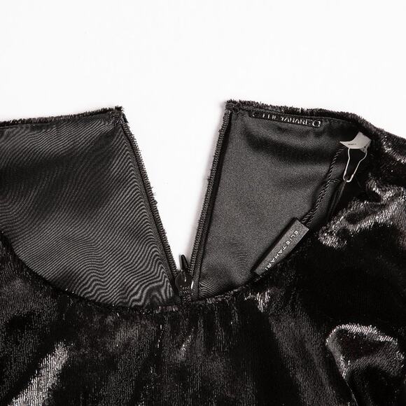 Black Serenity Sleeveless Velvet Shift Dress‎ Size 2 Wedding Guest - Picture 7 of 10